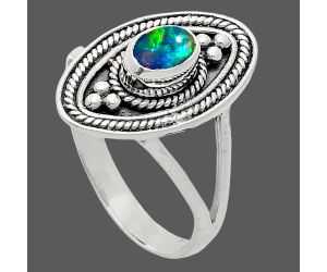 Chalama Black Opal Ring size-8 EXR05066 R-1258, 6x4 mm