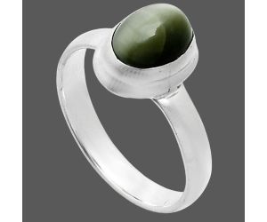 Genuine Cats Eye Ring size-8 EXR05091 R-1007, 7x9 mm