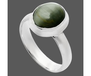 Genuine Cats Eye Ring size-6 EXR05109 R-1007, 8x10 mm