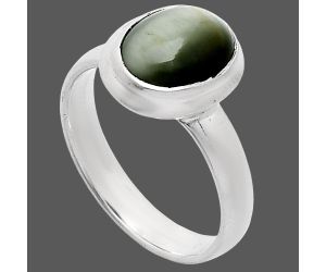 Genuine Cats Eye Ring size-6 EXR05114 R-1007, 8x10 mm