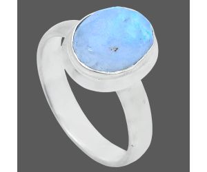 Rainbow Moonstone Checker Ring size-6 EXR05176 R-1007, 8x10 mm