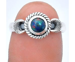 Chalama Black Opal Ring size-8 EXR05206 R-1733, 6x6 mm