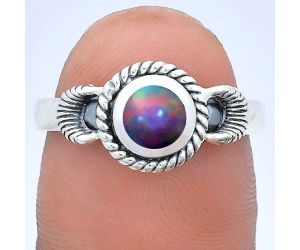 Chalama Black Opal Ring size-8 EXR05210 R-1733, 6x6 mm