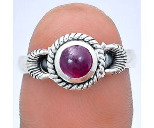 Ruby Glassfield Ring size-8 EXR05211 R-1733, 6x6 mm