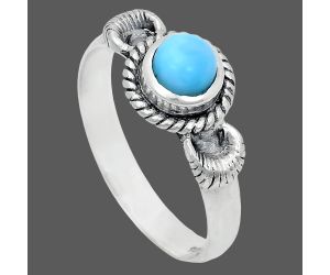 Larimar (Dominican Republic) Ring size-8.5 EXR05212 R-1733, 6x6 mm