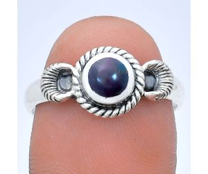 Chalama Black Opal Ring size-9 EXR05217 R-1733, 6x6 mm