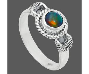 Chalama Black Opal Ring size-7 EXR05218 R-1733, 6x6 mm