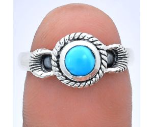 Sleeping Beauty Turquoise Ring size-8 EXR05230 R-1733, 6x6 mm