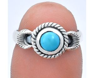 Sleeping Beauty Turquoise Ring size-6 EXR05232 R-1733, 6x6 mm