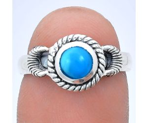 Sleeping Beauty Turquoise Ring size-7 EXR05235 R-1733, 6x6 mm