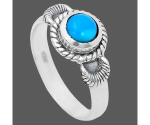 Sleeping Beauty Turquoise Ring size-7 EXR05235 R-1733, 6x6 mm