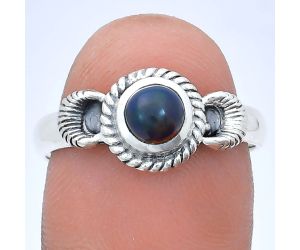 Chalama Black Opal Ring size-8.5 EXR05237 R-1733, 6x6 mm