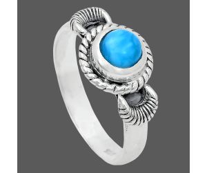 Larimar (Dominican Republic) Ring size-7 EXR05238 R-1733, 6x6 mm