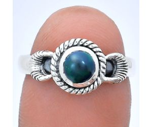 Chalama Black Opal Ring size-8 EXR05239 R-1733, 6x6 mm