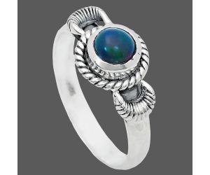 Chalama Black Opal Ring size-8 EXR05239 R-1733, 6x6 mm