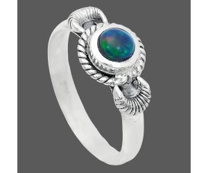 Chalama Black Opal Ring size-9 EXR05244 R-1733, 6x6 mm