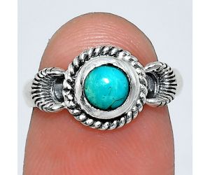 Sleeping Beauty Turquoise Ring size-6 EXR05246 R-1733, 6x6 mm