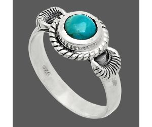 Sleeping Beauty Turquoise Ring size-6 EXR05246 R-1733, 6x6 mm