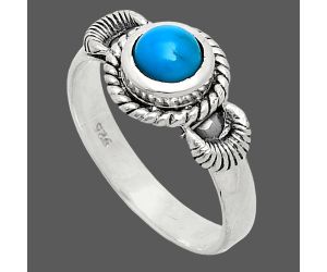 Sleeping Beauty Turquoise Ring size-6.5 EXR05248 R-1733, 6x6 mm