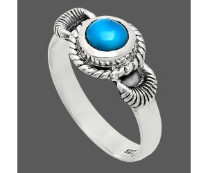 Sleeping Beauty Turquoise Ring size-7 EXR05250 R-1733, 6x6 mm