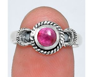 Ruby Glassfield Ring size-8 EXR05252 R-1733, 6x6 mm