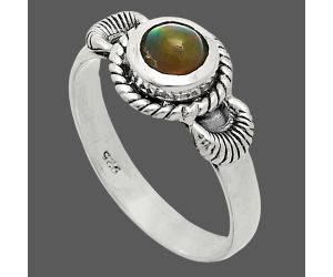 Chalama Black Opal Ring size-8 EXR05254 R-1733, 6x6 mm