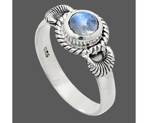 Rainbow Moonstone Ring size-7 EXR05260 R-1733, 6x6 mm