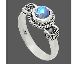 Rainbow Moonstone Ring size-7 EXR05261 R-1733, 6x6 mm