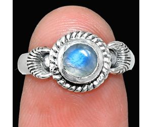 Rainbow Moonstone Ring size-6 EXR05265 R-1733, 6x6 mm