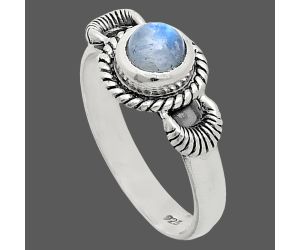 Rainbow Moonstone Ring size-7 EXR05267 R-1733, 6x6 mm