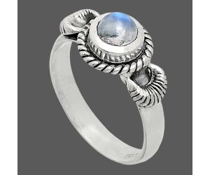 Rainbow Moonstone Ring size-6 EXR05268 R-1733, 6x6 mm