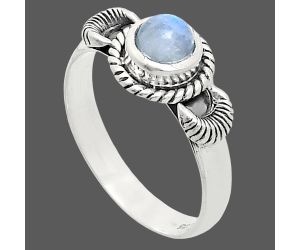 Rainbow Moonstone Ring size-7 EXR05269 R-1733, 6x6 mm