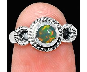 Ethiopian Opal Ring size-6 EXR05277 R-1733, 6x6 mm