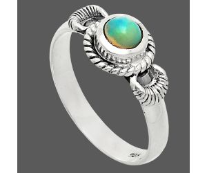 Ethiopian Opal Ring size-8.5 EXR05278 R-1733, 6x6 mm