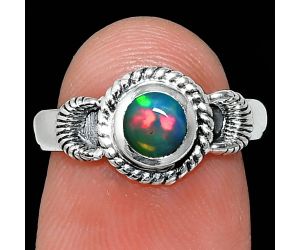 Ethiopian Opal Ring size-7 EXR05282 R-1733, 6x6 mm