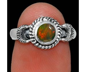 Ethiopian Opal Ring size-7 EXR05283 R-1733, 6x6 mm