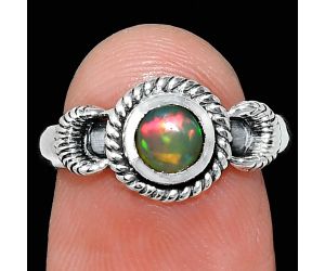 Ethiopian Opal Ring size-7 EXR05287 R-1733, 6x6 mm