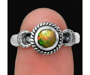 Ethiopian Opal Ring size-9 EXR05290 R-1733, 6x6 mm