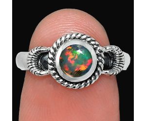 Ethiopian Opal Ring size-8 EXR05292 R-1733, 6x6 mm