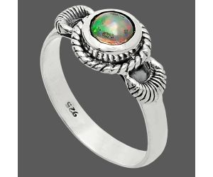 Ethiopian Opal Ring size-8 EXR05292 R-1733, 6x6 mm