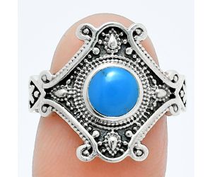 Sleeping Beauty Turquoise Ring size-7.5 EXR05294 R-1734, 6x6 mm