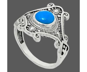 Sleeping Beauty Turquoise Ring size-7.5 EXR05294 R-1734, 6x6 mm