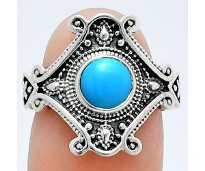 Sleeping Beauty Turquoise Ring size-7 EXR05296 R-1734, 6x6 mm