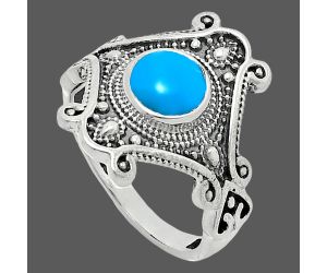 Sleeping Beauty Turquoise Ring size-7 EXR05296 R-1734, 6x6 mm