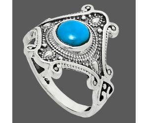 Sleeping Beauty Turquoise Ring size-7 EXR05297 R-1734, 6x6 mm