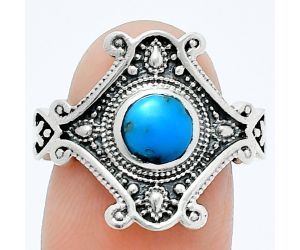 Sleeping Beauty Turquoise Ring size-9 EXR05299 R-1734, 6x6 mm