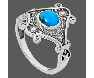 Sleeping Beauty Turquoise Ring size-9 EXR05299 R-1734, 6x6 mm