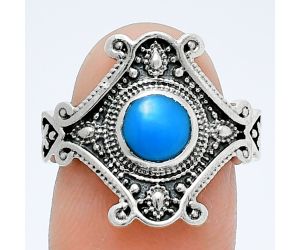 Sleeping Beauty Turquoise Ring size-7.5 EXR05301 R-1734, 6x6 mm