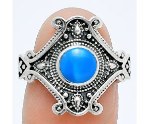 Sleeping Beauty Turquoise Ring size-7.5 EXR05302 R-1734, 6x6 mm