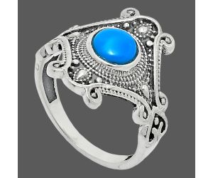 Sleeping Beauty Turquoise Ring size-7.5 EXR05302 R-1734, 6x6 mm